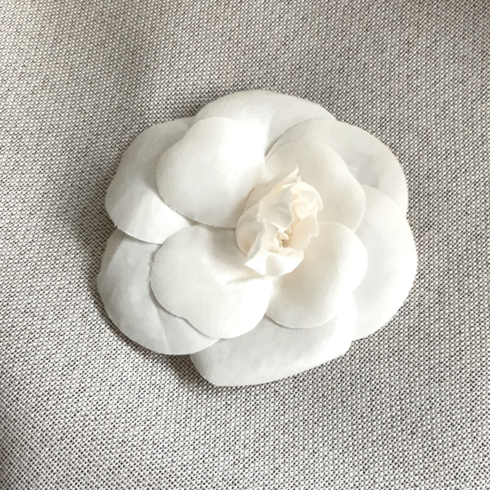 Chanel Camellia fabric flower brooch